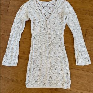 H&M Cream Knit Long Sleeve Dress